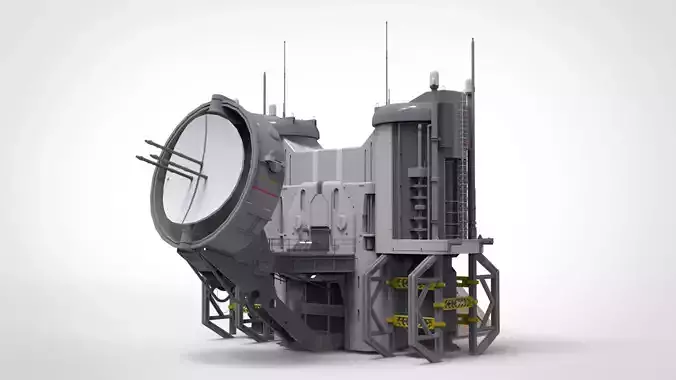 sci-fi radar 3D model