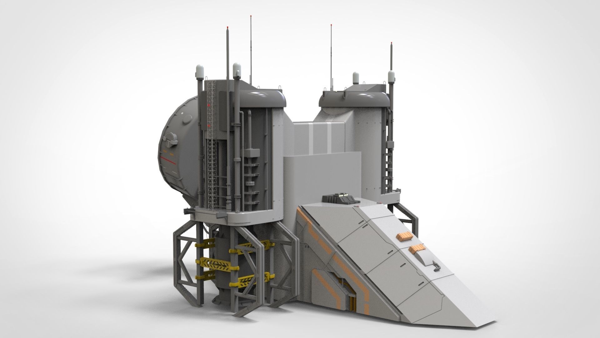 sci-fi radar 3D model_3