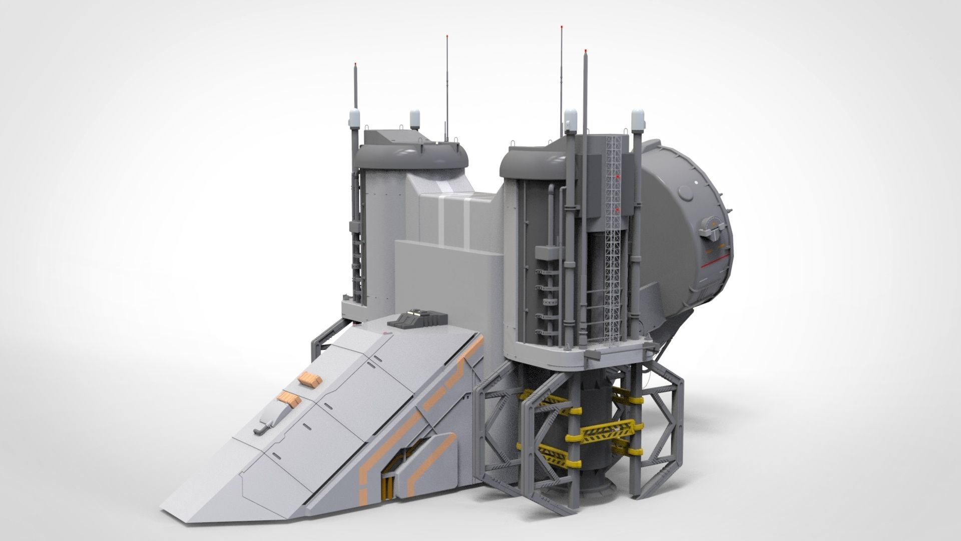 sci-fi radar 3D model_5