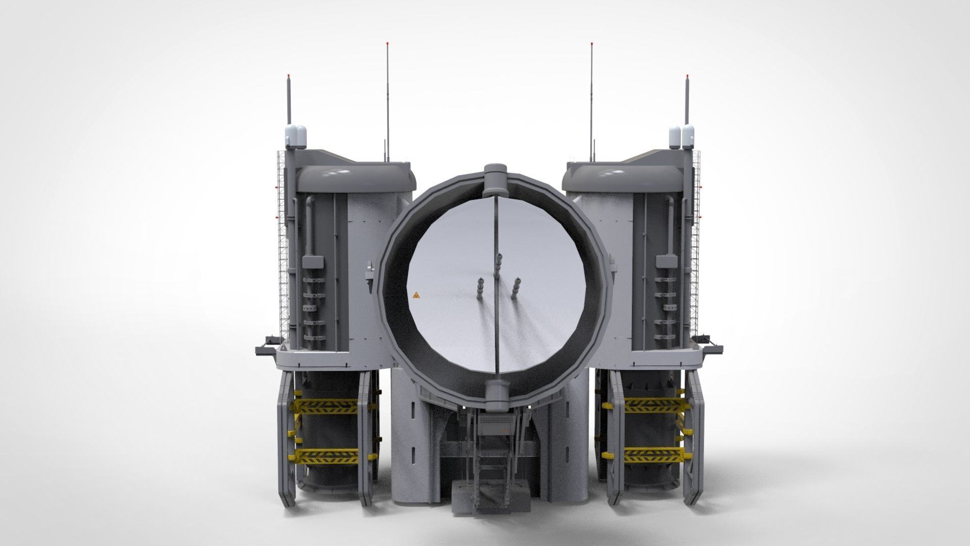 sci-fi radar 3D model_8
