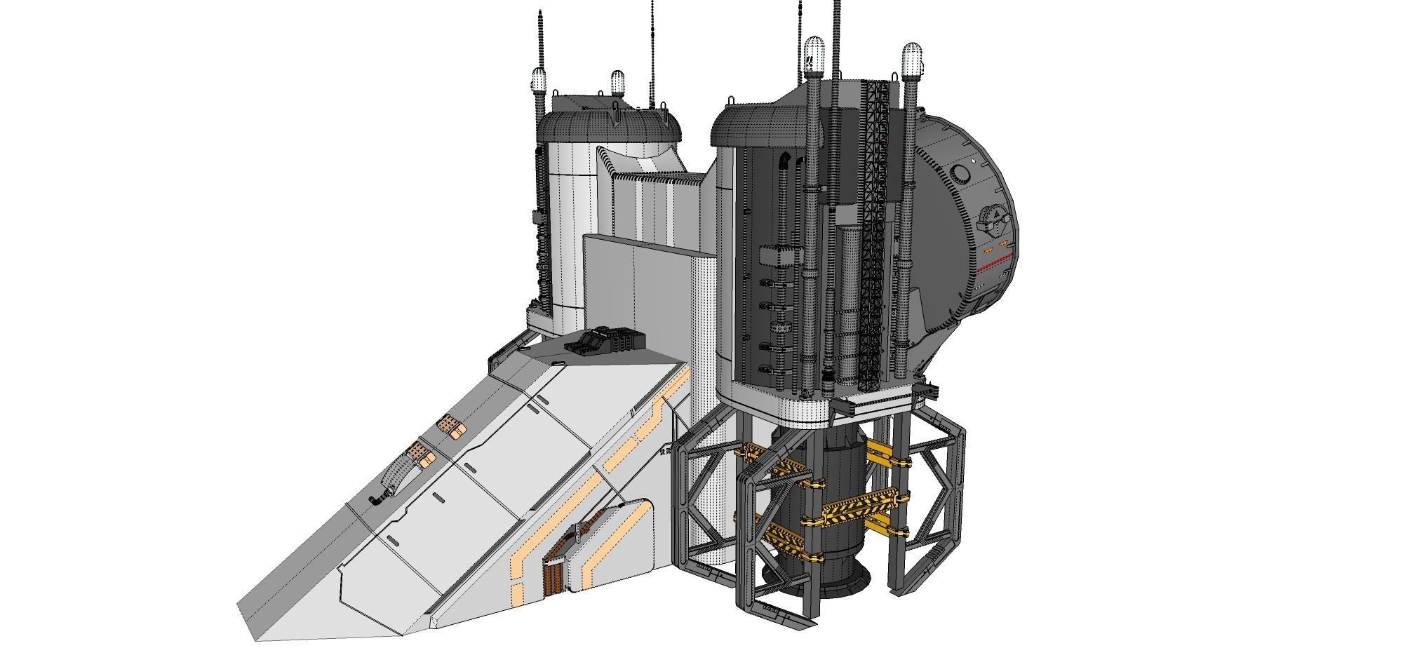 sci-fi radar 3D model_25