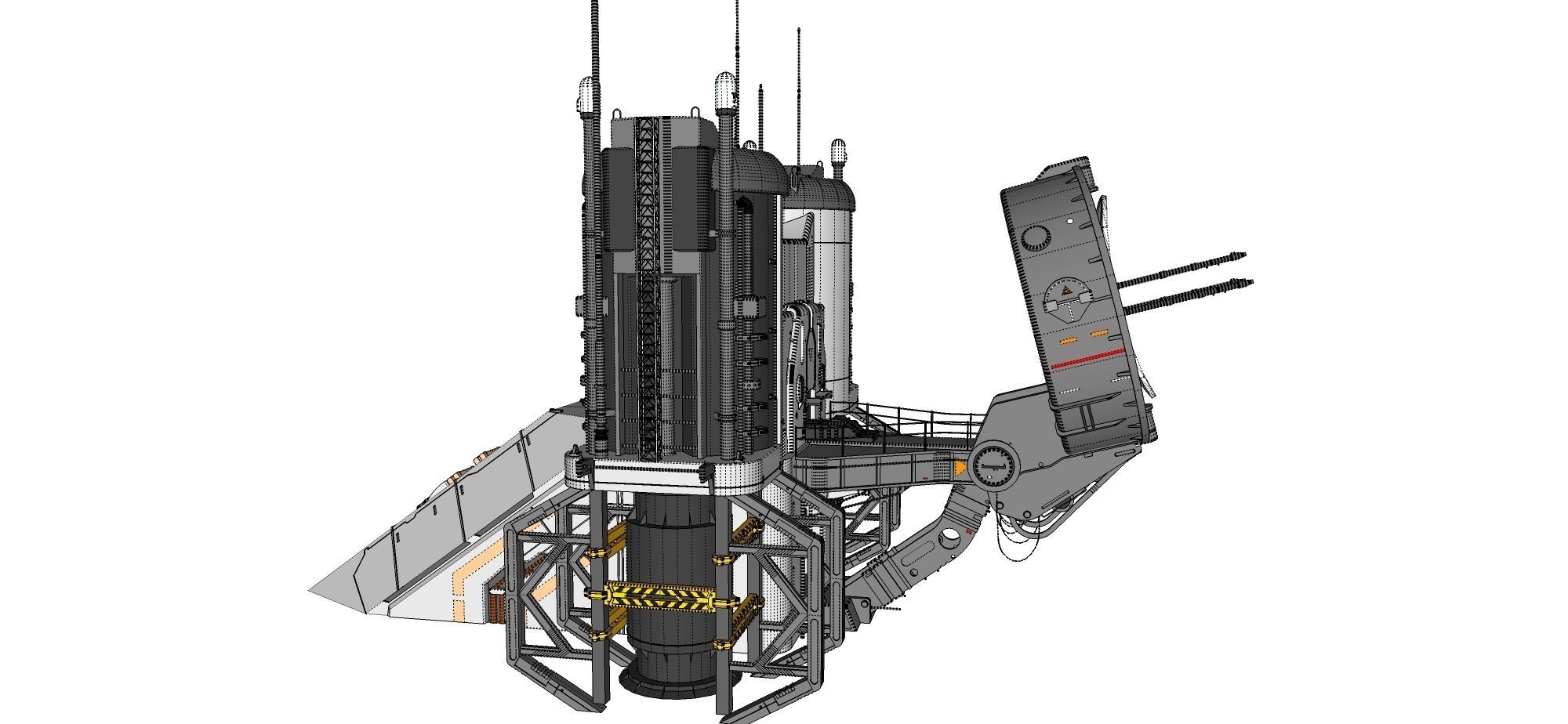 sci-fi radar 3D model_26