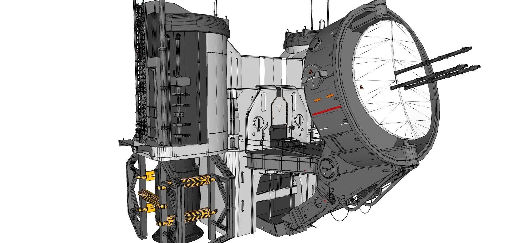 sci-fi radar 3D model_27
