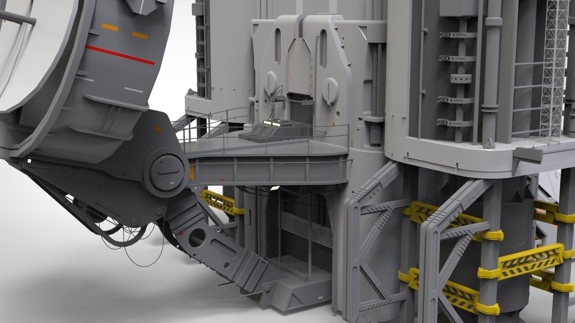 sci-fi radar 3D model_12