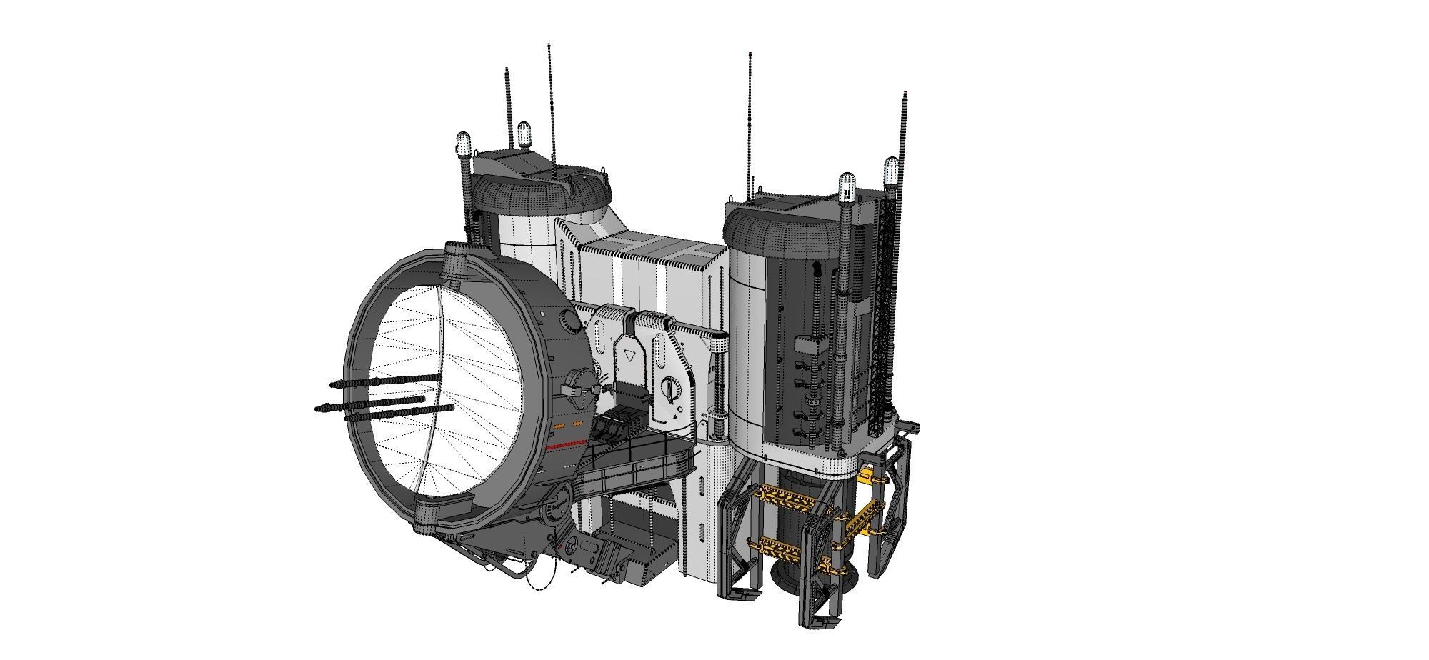 sci-fi radar 3D model_21