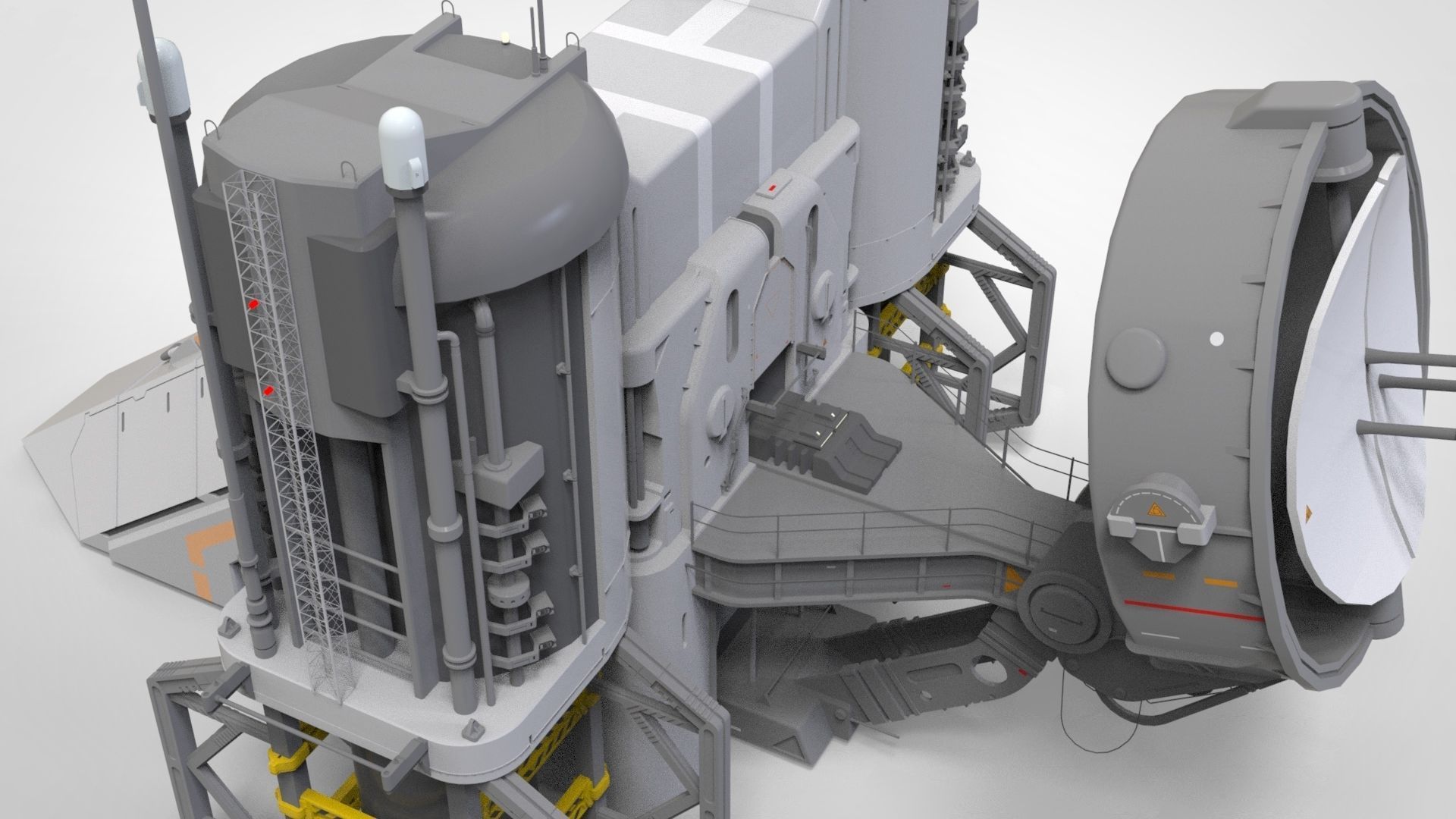 sci-fi radar 3D model_17