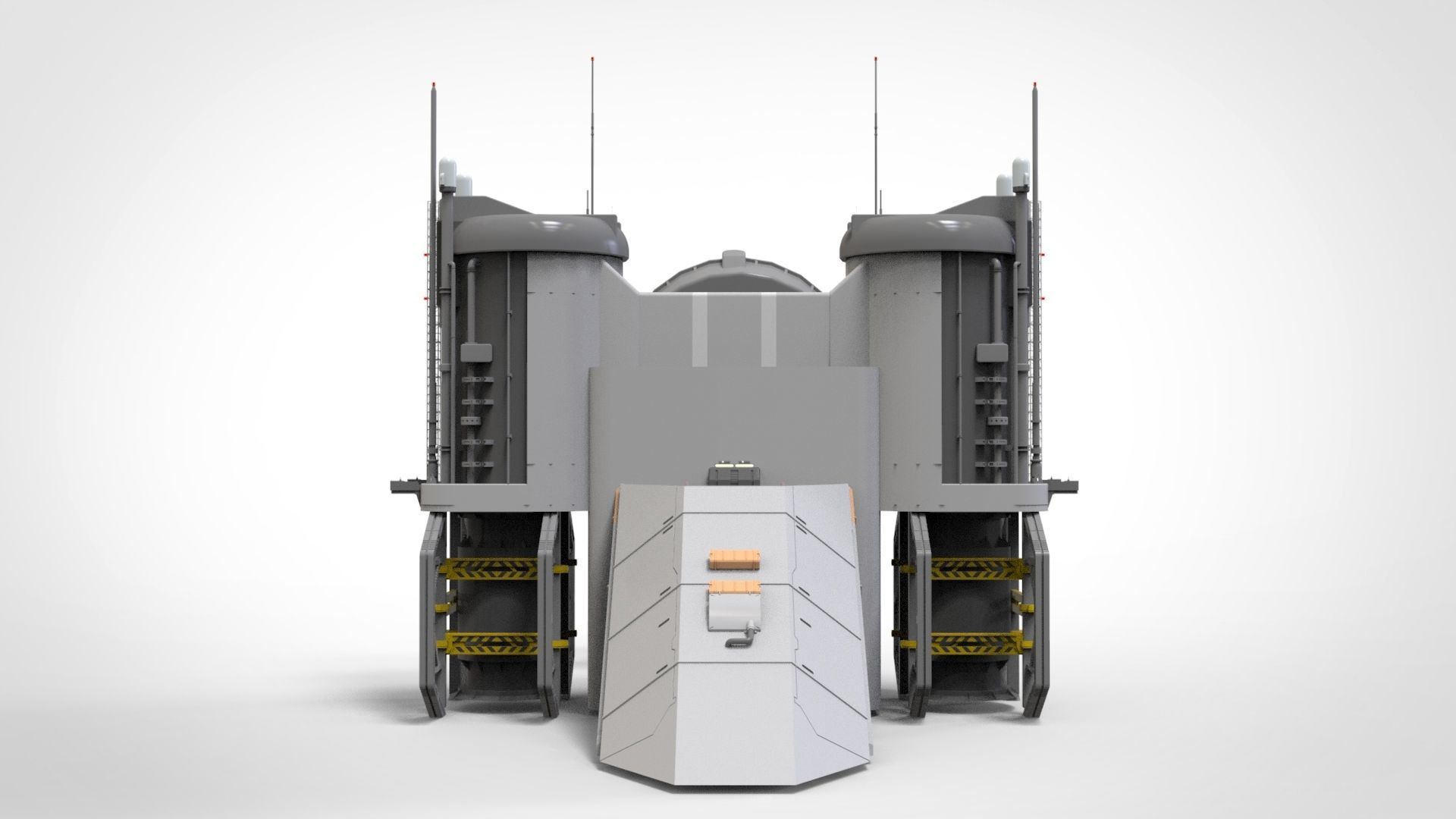 sci-fi radar 3D model_4