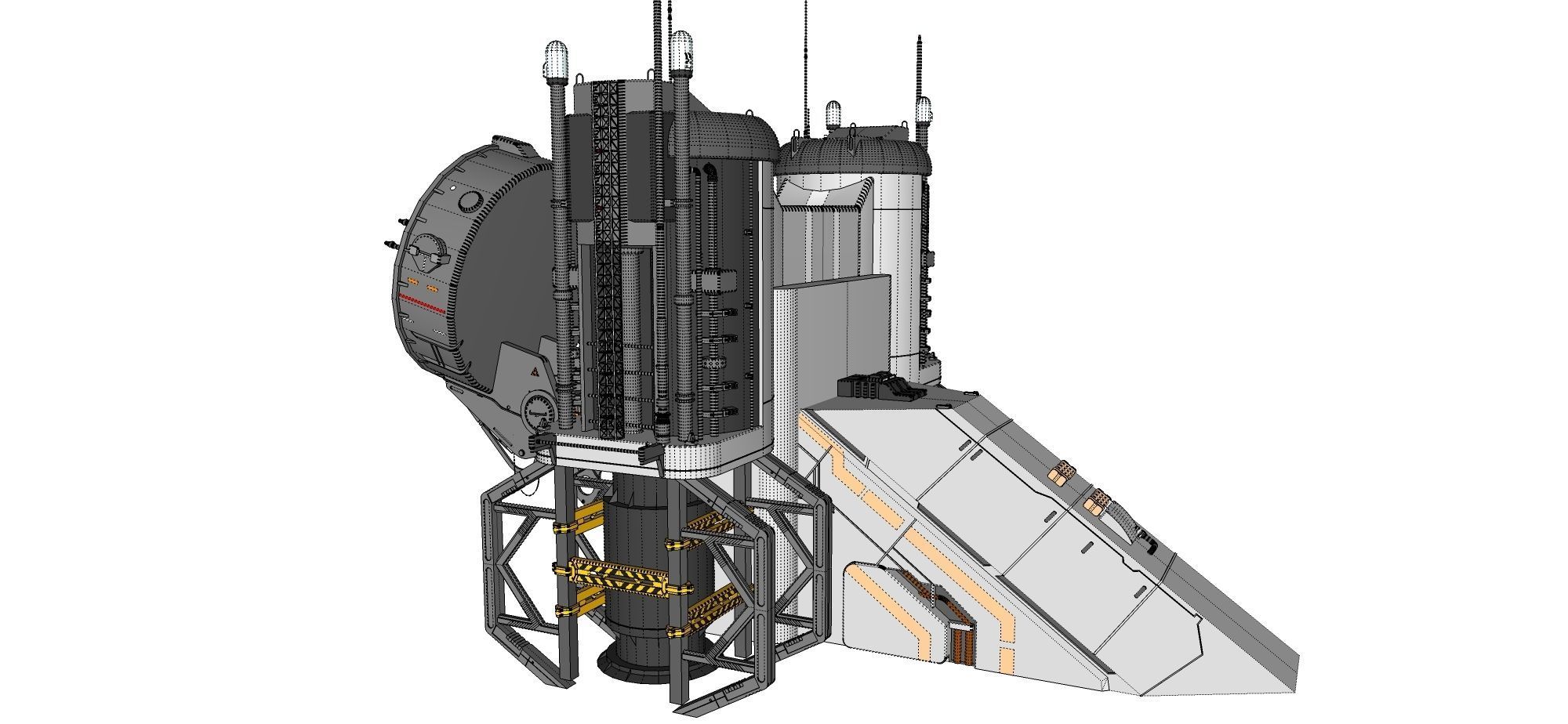 sci-fi radar 3D model_23