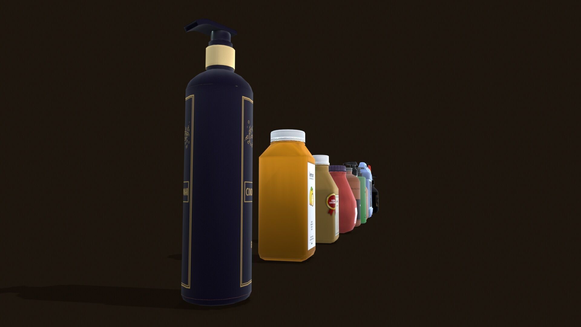 Bottle 02 Low-poly 3D model_4