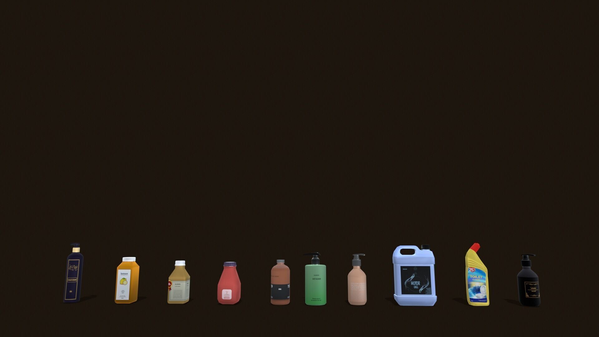 Bottle 02 Low-poly 3D model_2