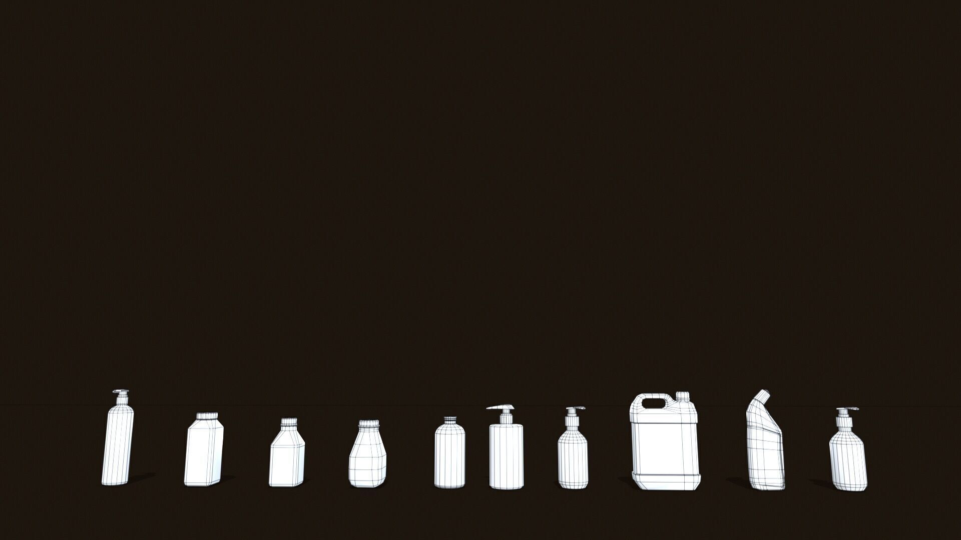 Bottle 02 Low-poly 3D model_7