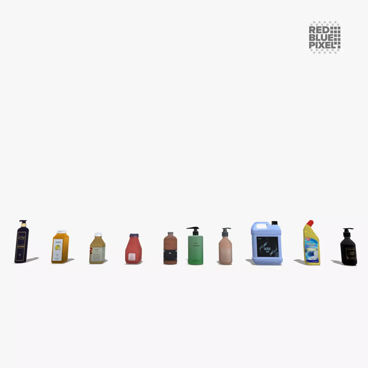 Bottle 02 Low-poly 3D model_0