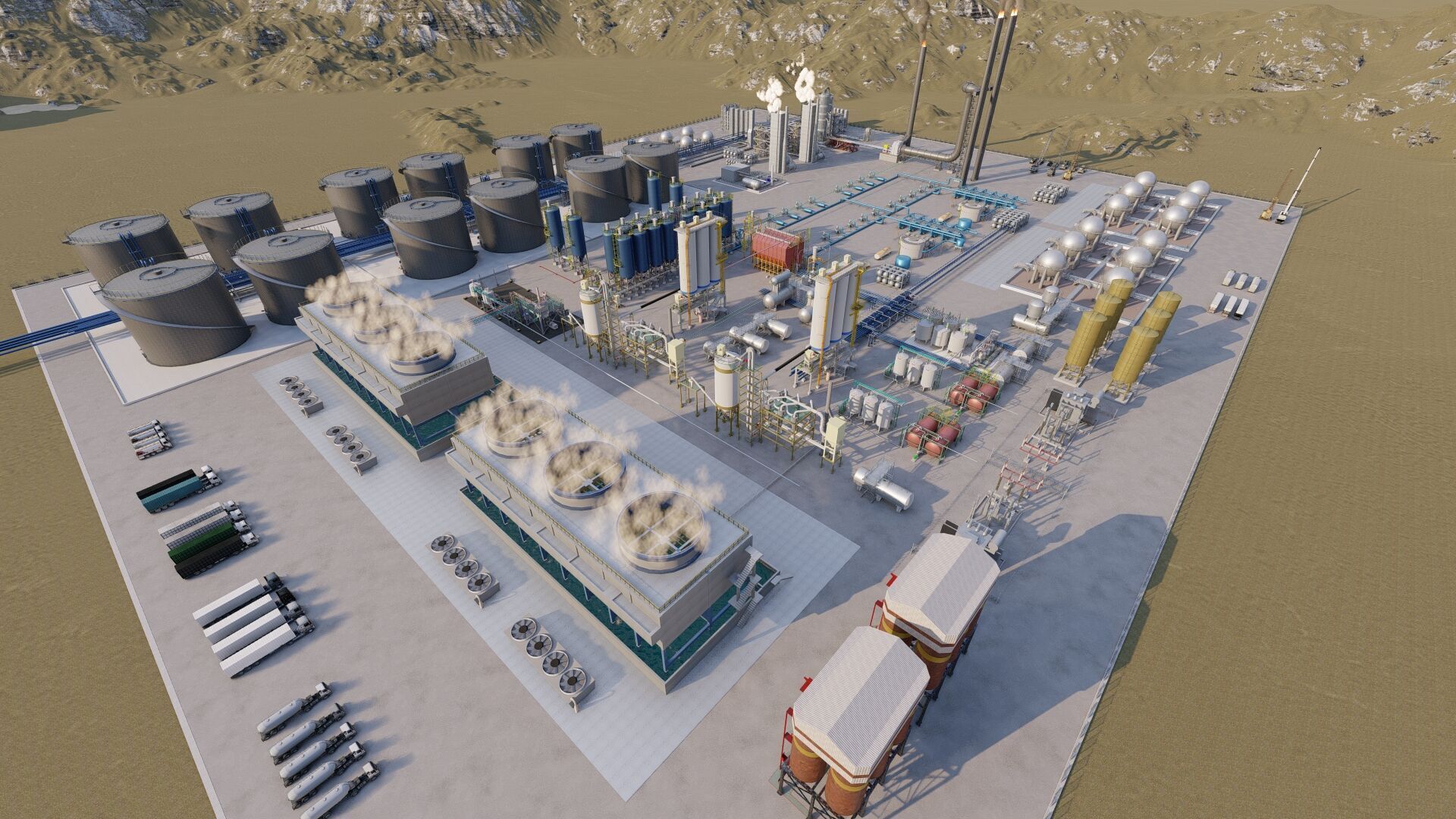 Petrochemical-Complex and Oil Gas Rig-Refinery power plant 3D model_5
