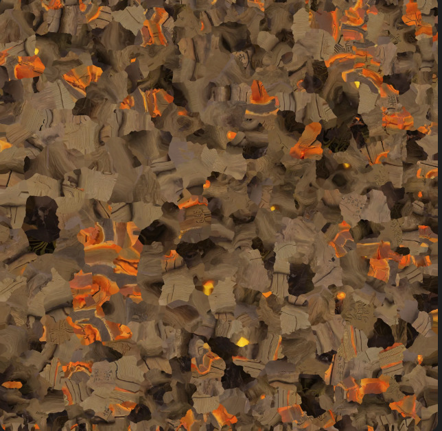 Ancient Wooden Shop Sign with Glowing Runes Low-poly 3D model_7