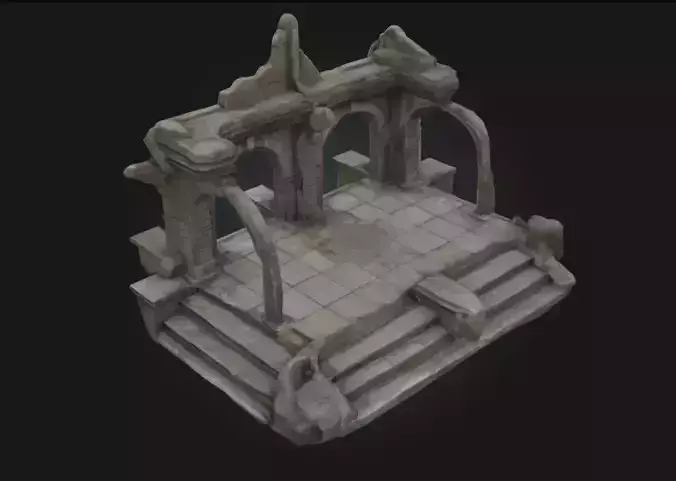 Ancient Ruins Archway  Timeless Gateway to Forgotten Realms