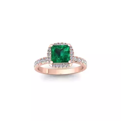 Princess Diamond Engagement Ring 3d Model and Render 