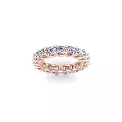 U Shape Diamond Eternity ring 3d Model and Render