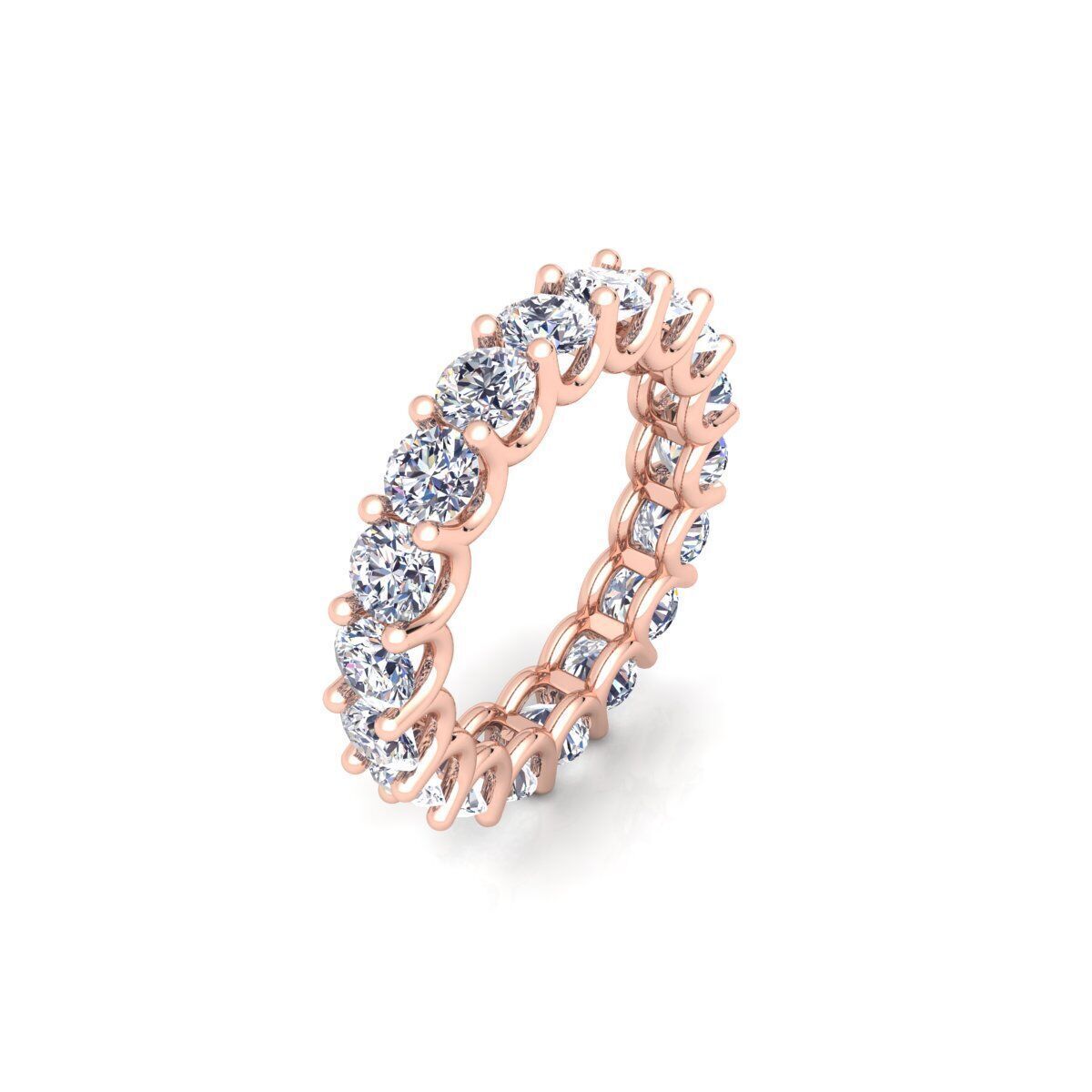 U Shape Diamond Eternity ring 3d Model and Render 3D print model_4
