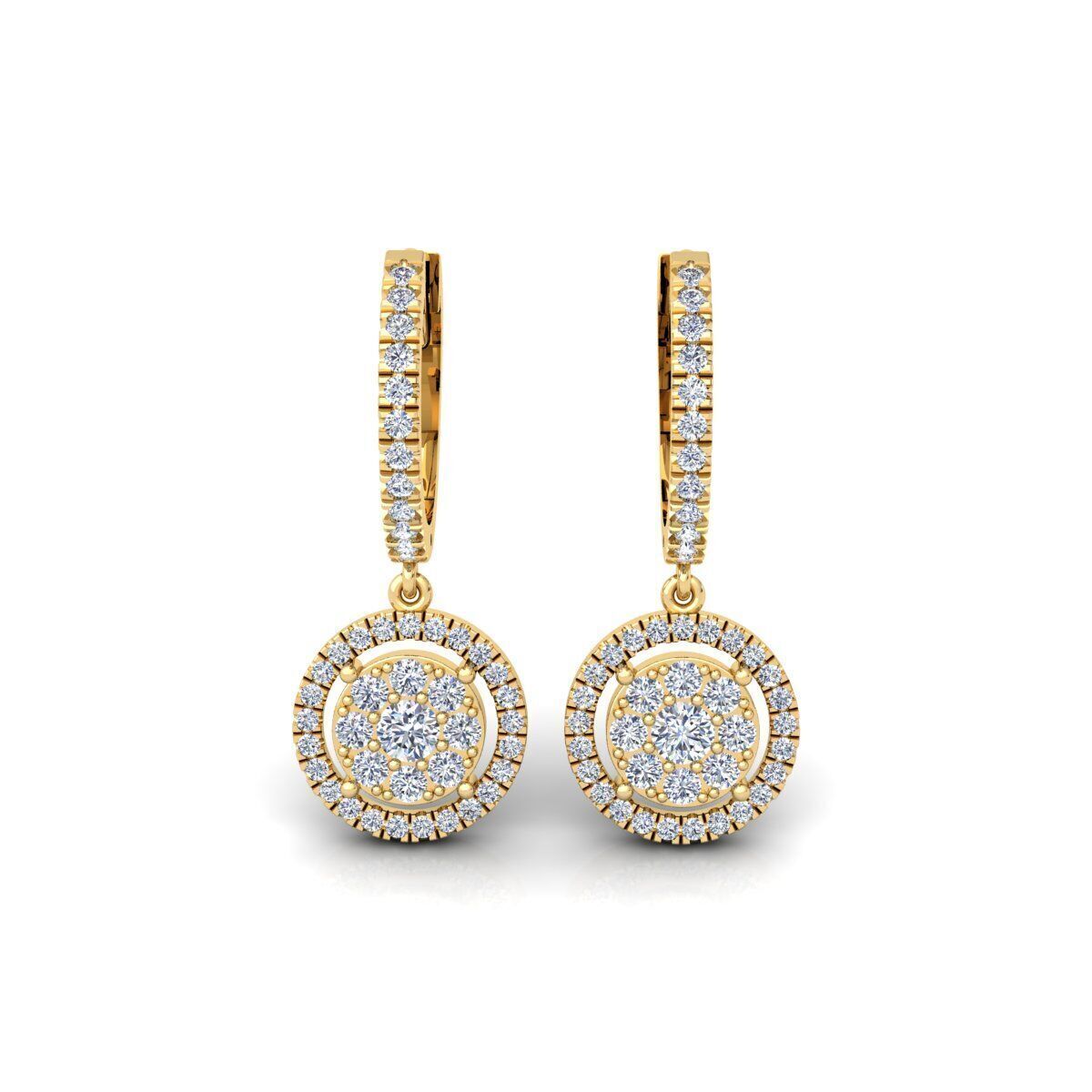 Round Hoop Earring 3d Model and Redner  3D print model_1