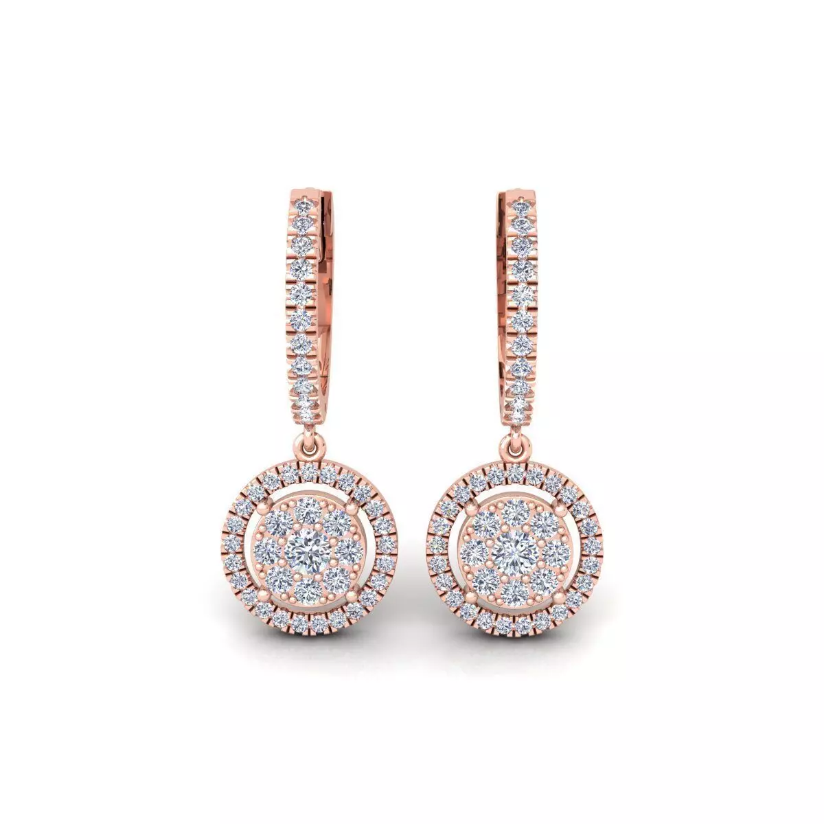 Round Hoop Earring 3d Model and Redner  3D print model_0