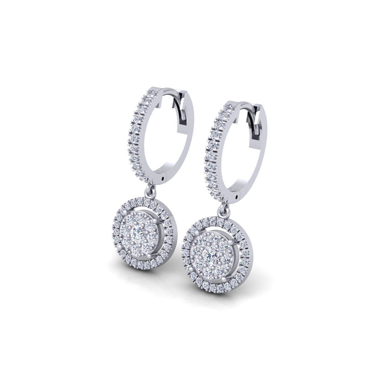 Round Hoop Earring 3d Model and Redner  3D print model_8