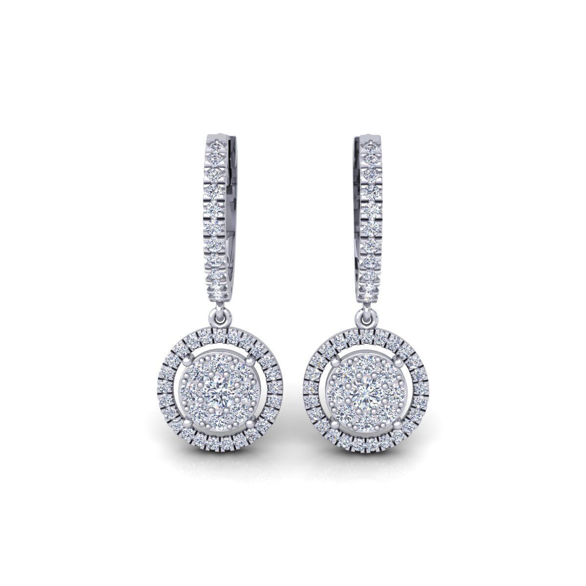 Round Hoop Earring 3d Model and Redner  3D print model_2