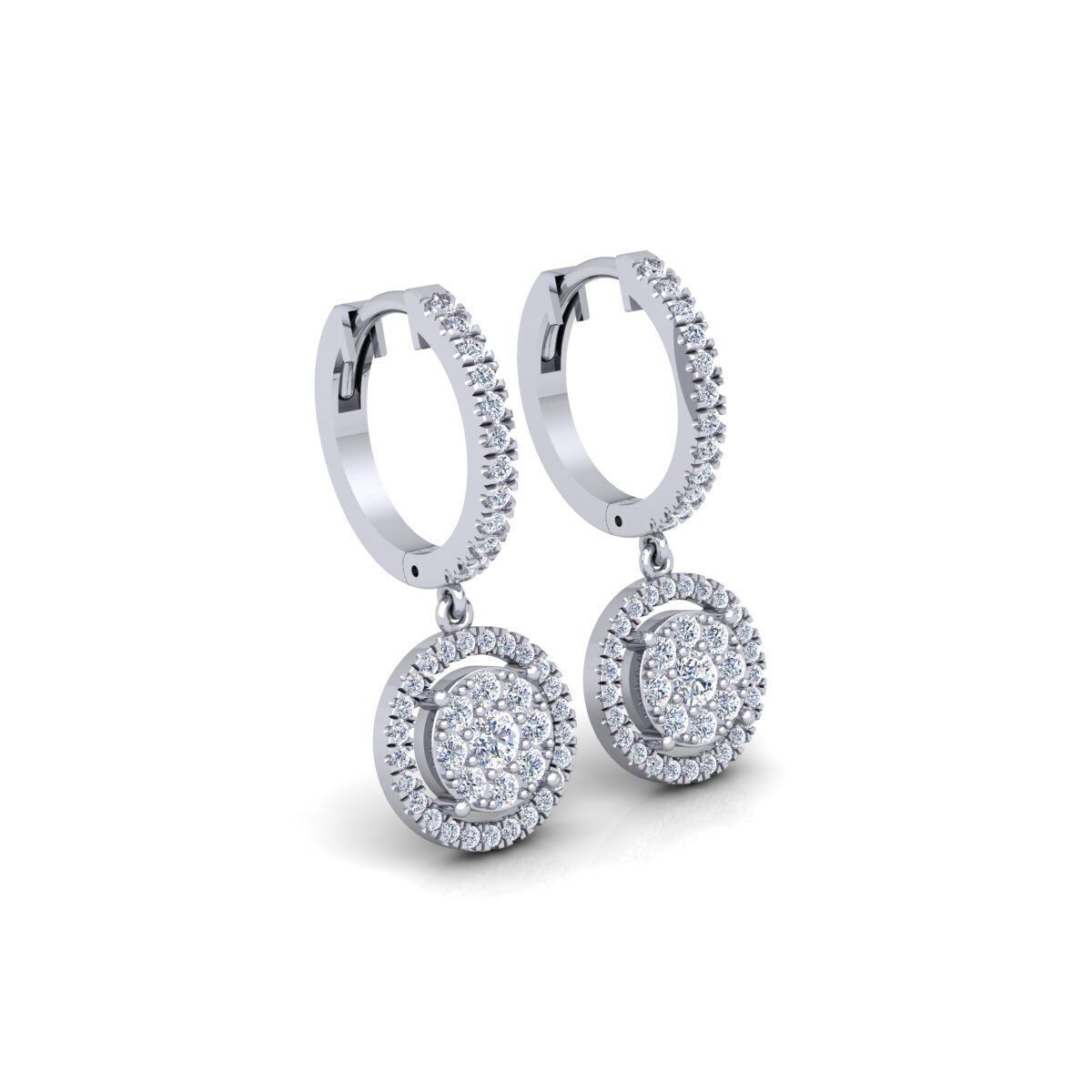 Round Hoop Earring 3d Model and Redner  3D print model_5