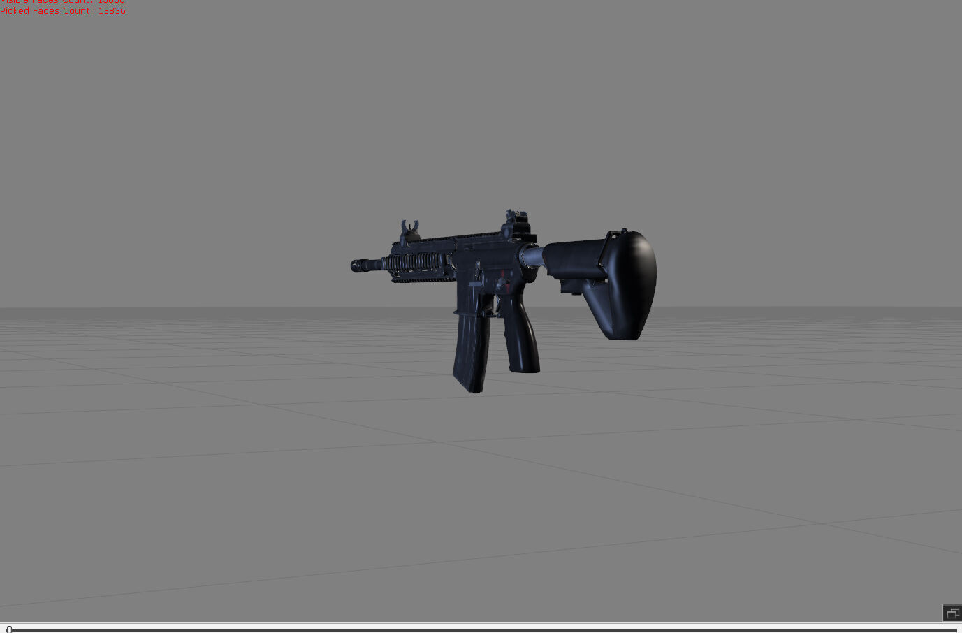 HK416 M4 Low-poly 3D model_1