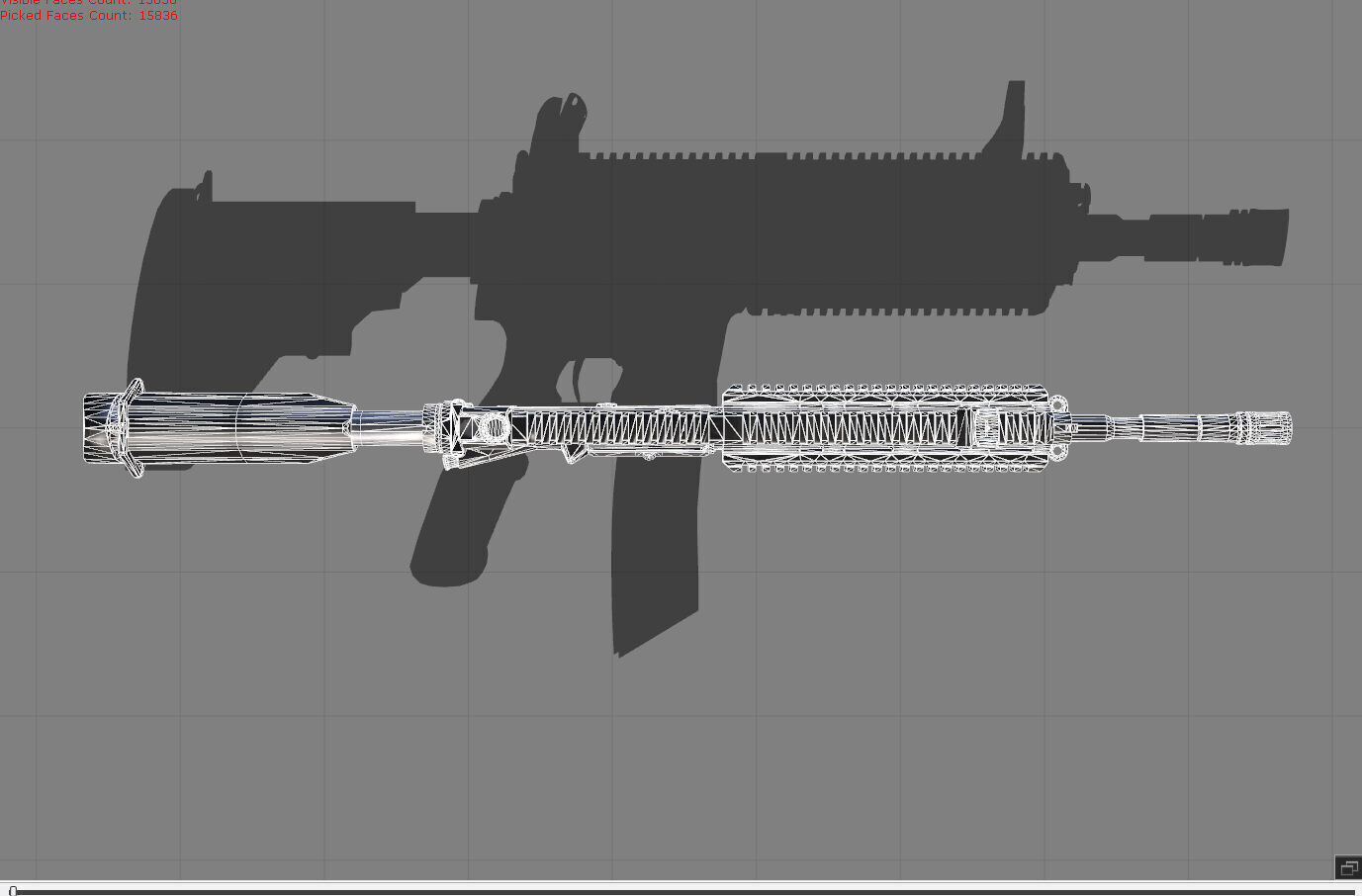 HK416 M4 Low-poly 3D model_9