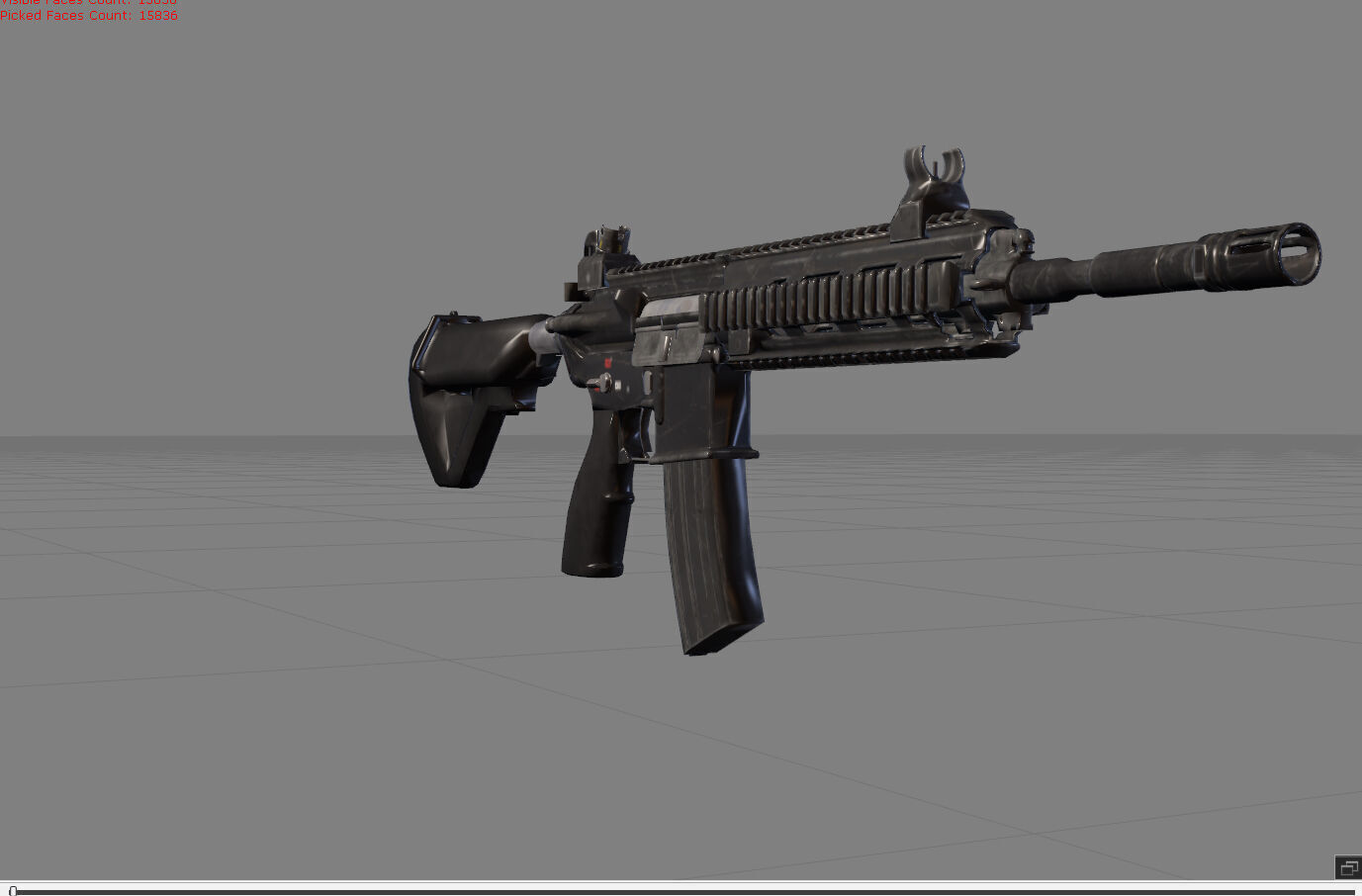 HK416 M4 Low-poly 3D model_2