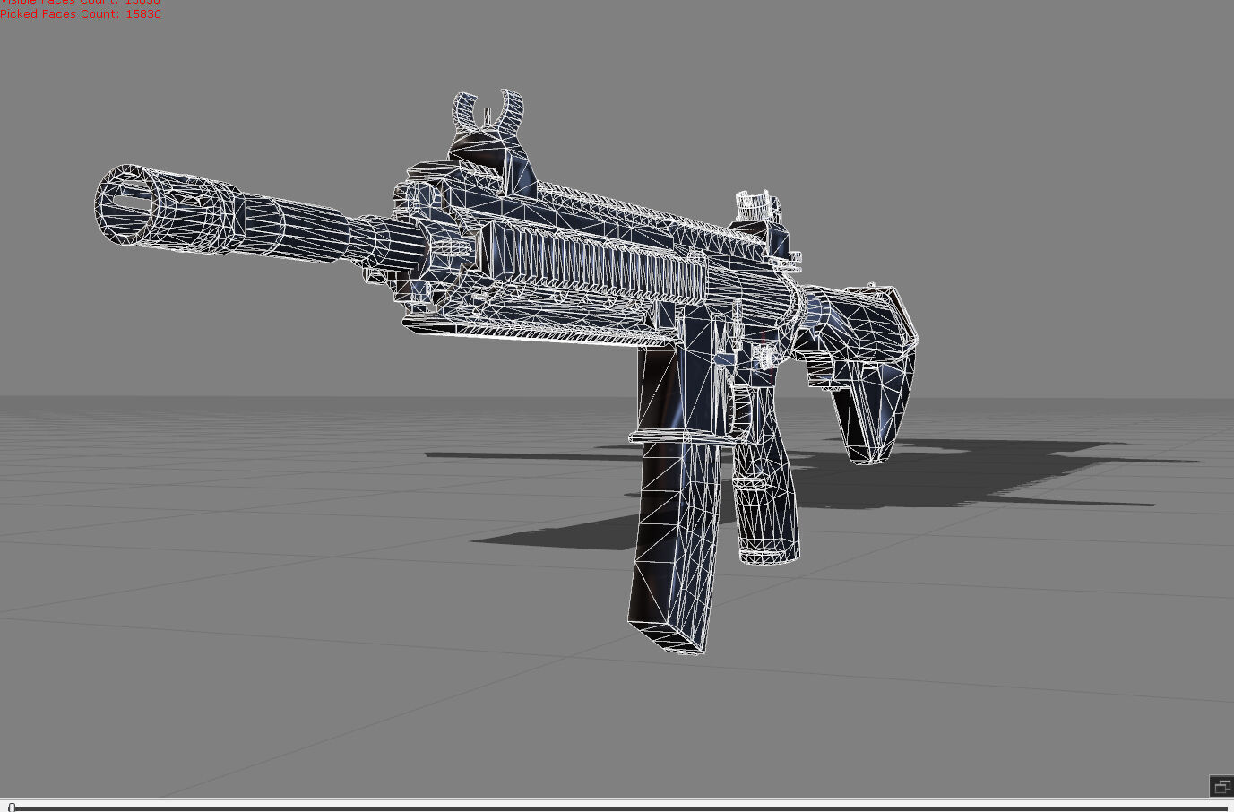 HK416 M4 Low-poly 3D model_7