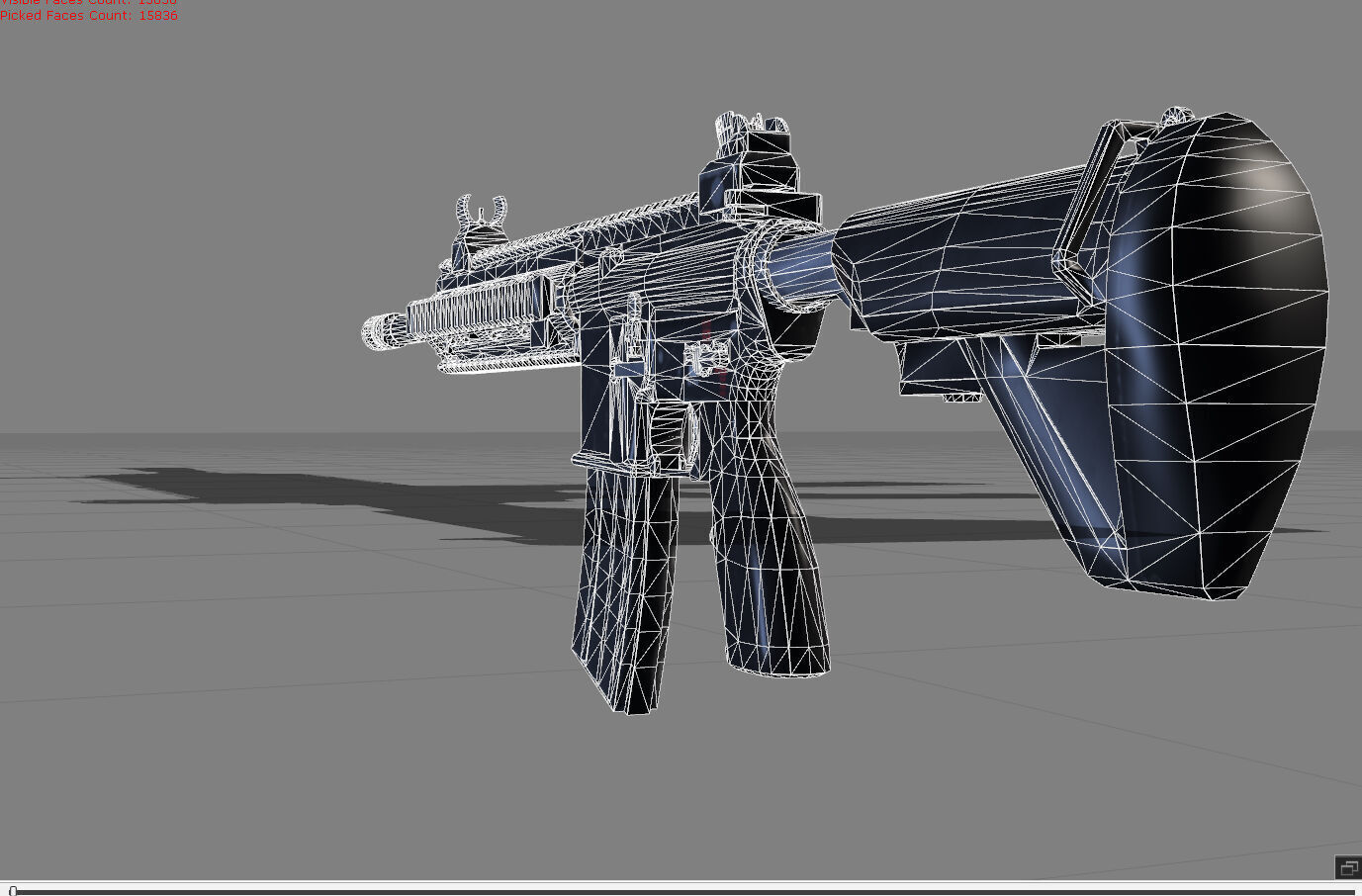 HK416 M4 Low-poly 3D model_6