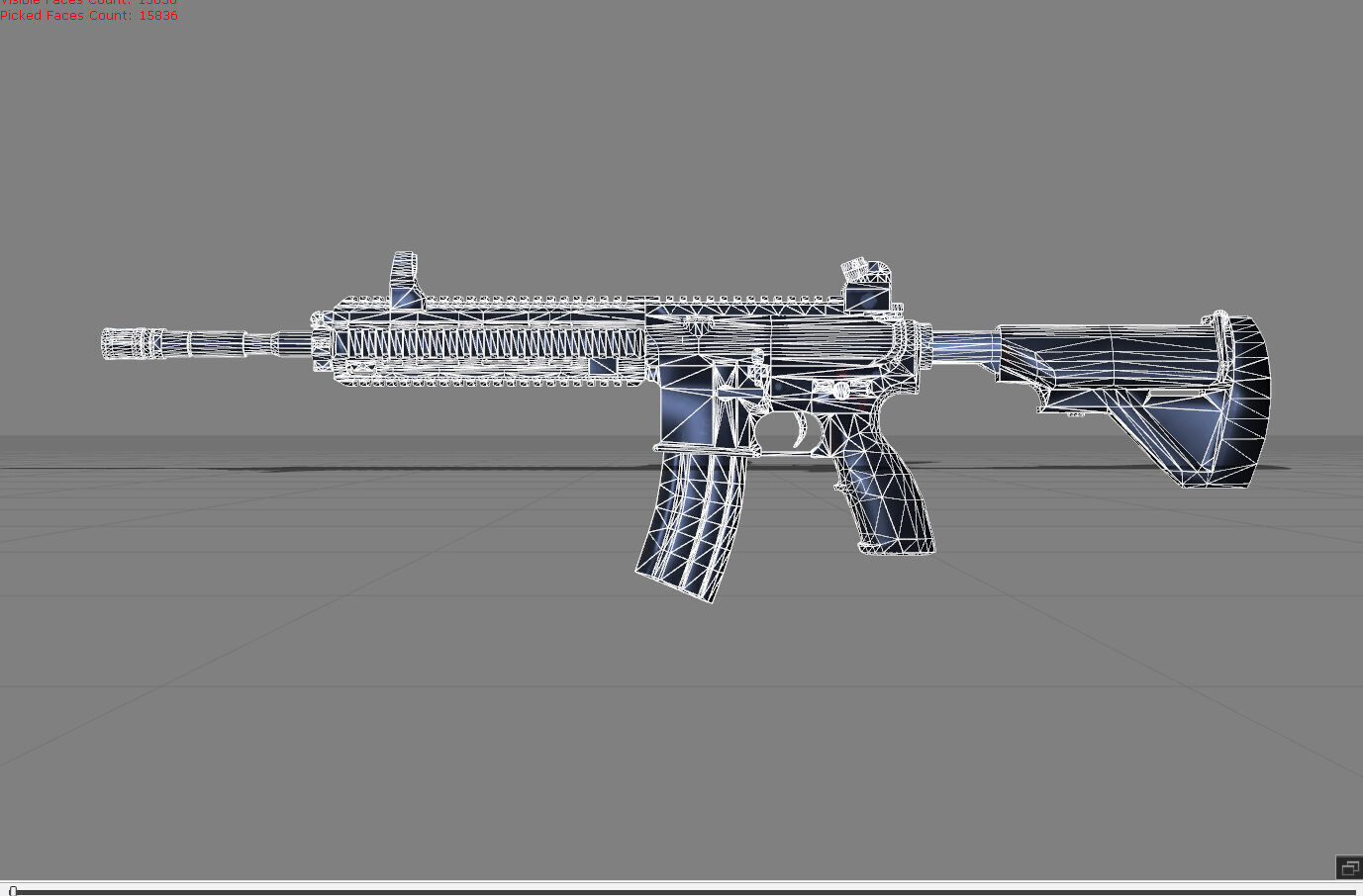 HK416 M4 Low-poly 3D model_8