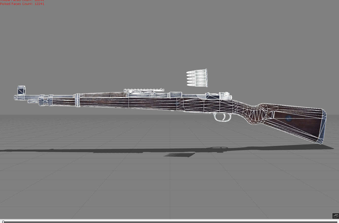 Kar98k Low-poly 3D model_8
