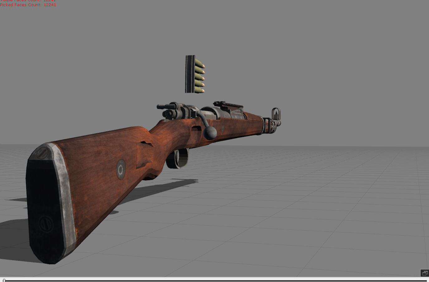 Kar98k Low-poly 3D model_1