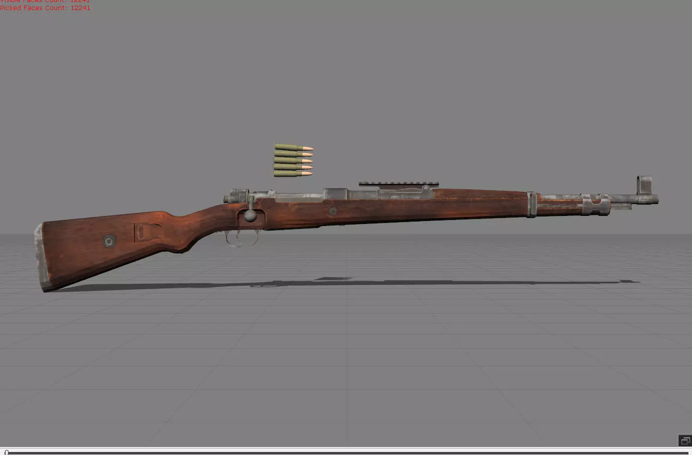 Kar98k Low-poly 3D model_0