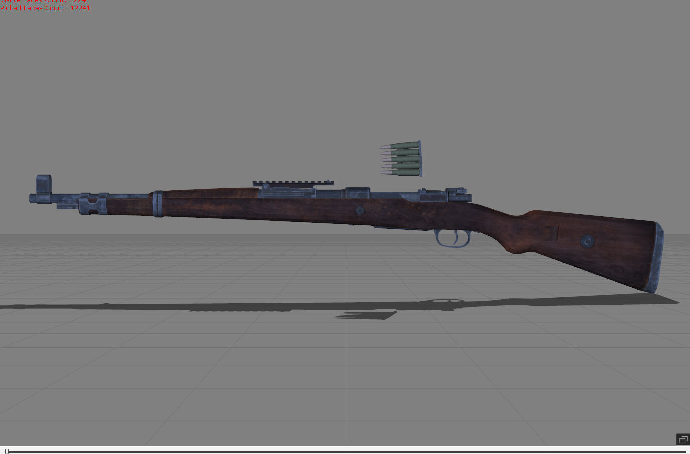Kar98k Low-poly 3D model_3