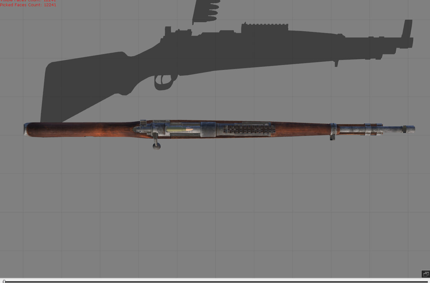 Kar98k Low-poly 3D model_4
