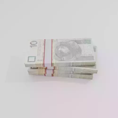 10 Polish zloty Currency Low-poly 3D model