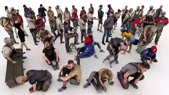 People pack poses scan 50 pieces vol 4 of 10