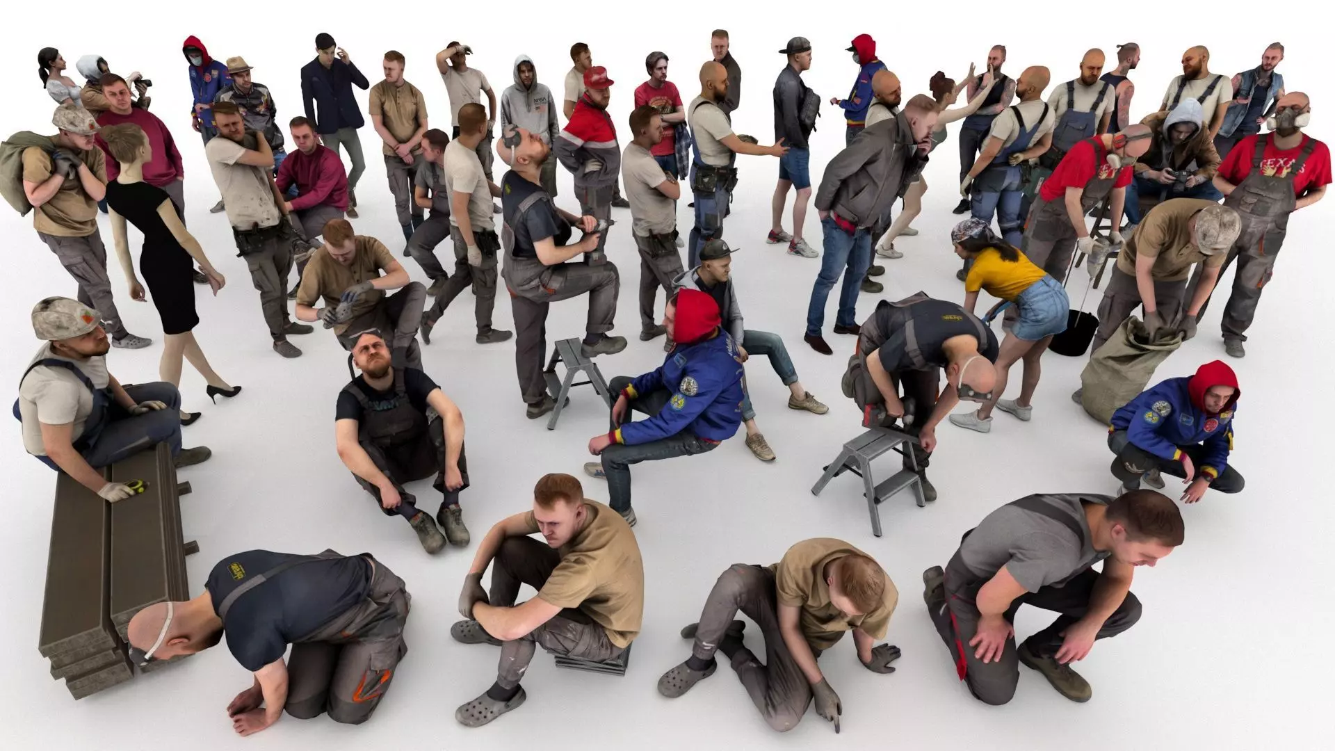 People pack poses scan 50 pieces vol 4 of 10 3D model_0