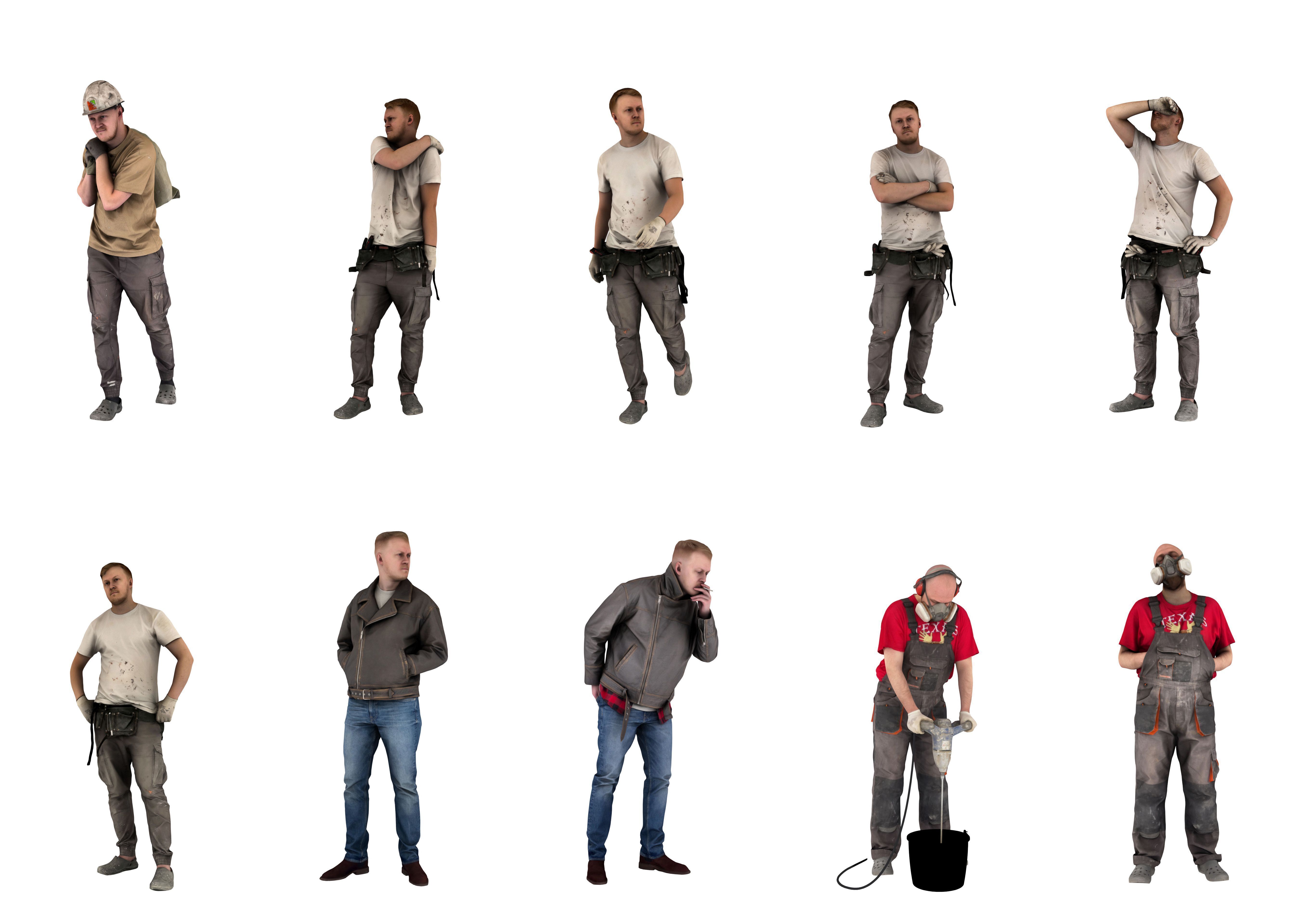 People pack poses scan 50 pieces vol 4 of 10 3D model_5