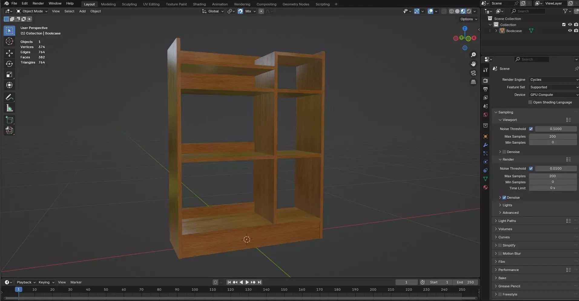Bookcase CG1 3D model_13
