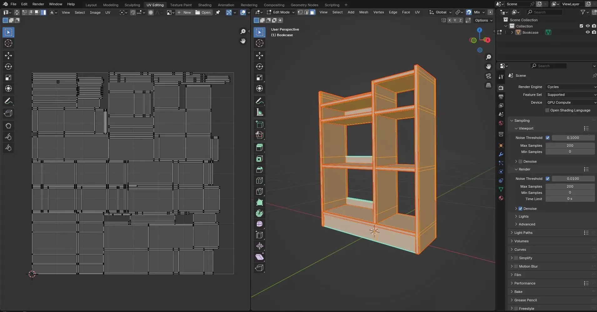 Bookcase CG1 3D model_14