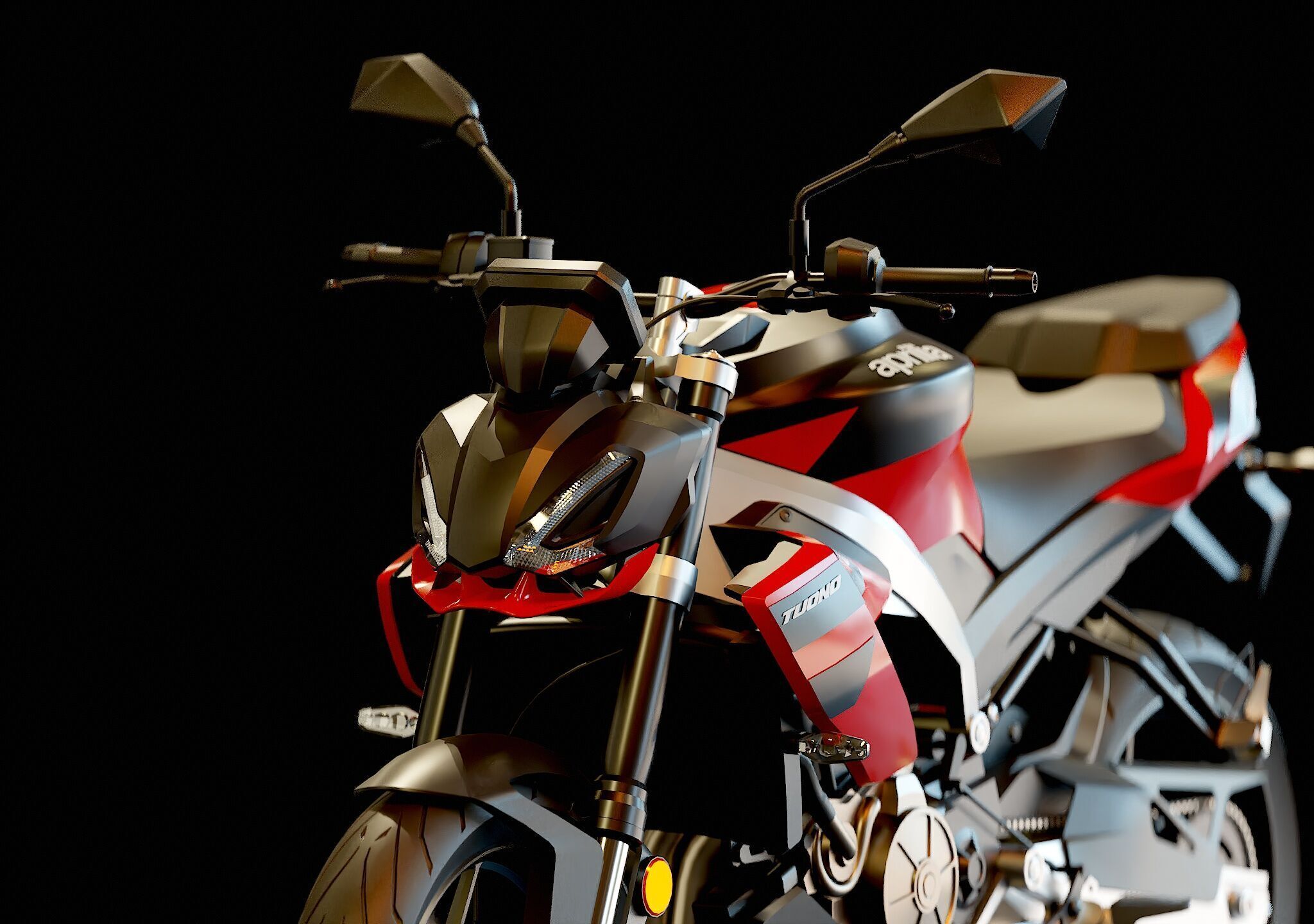 Base model Aprilia Tuono 457 2025 3D model_11