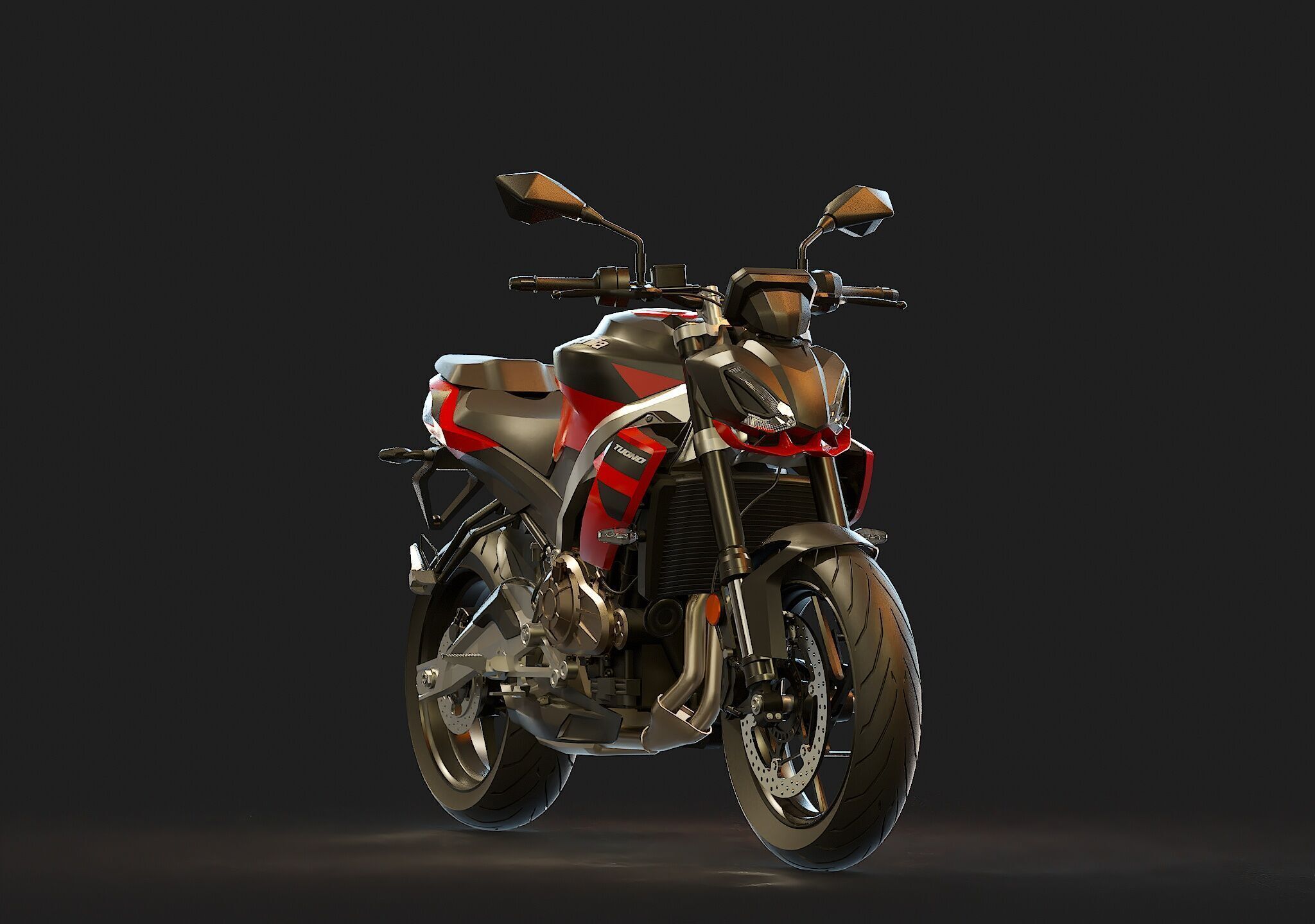 Base model Aprilia Tuono 457 2025 3D model_8