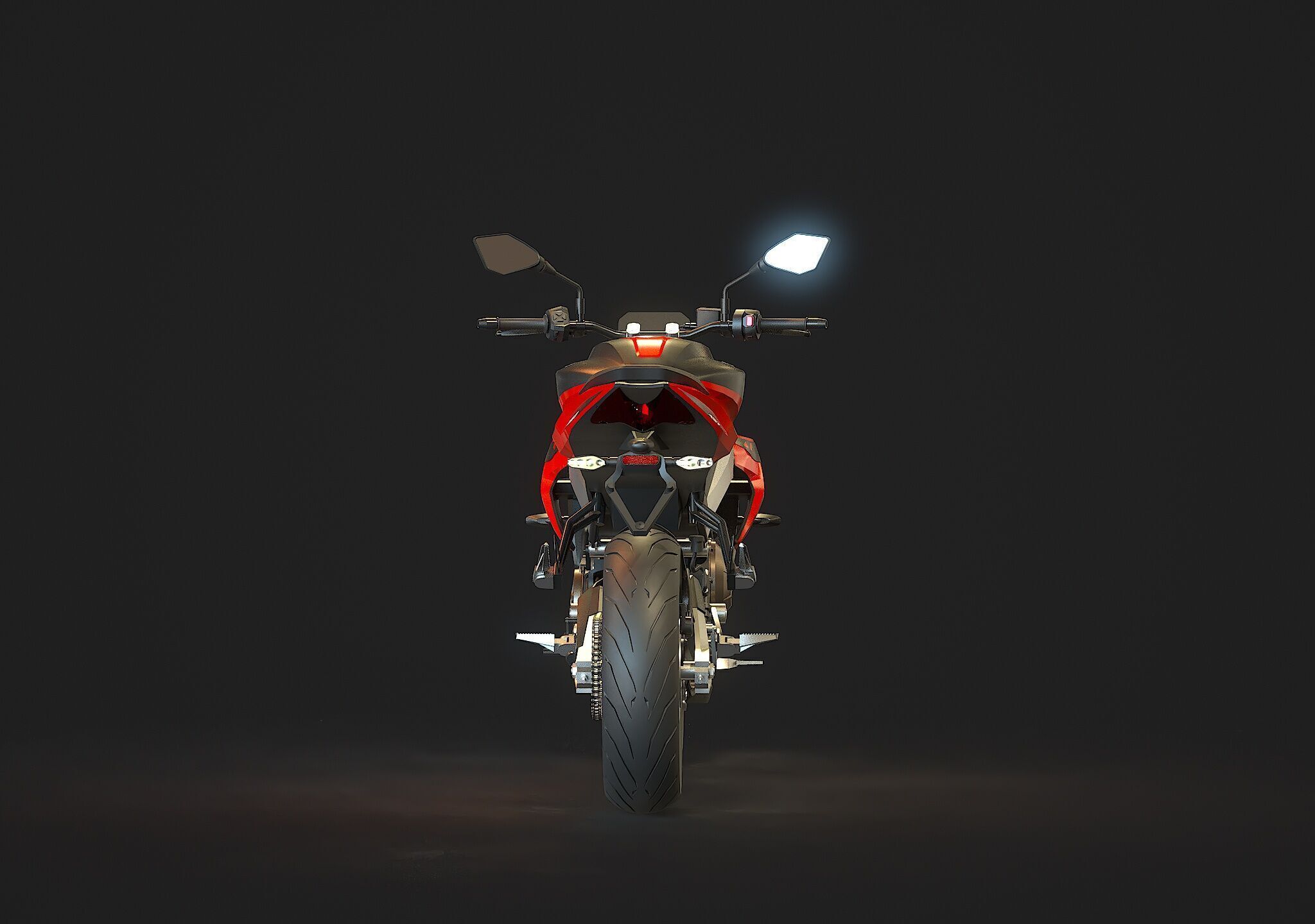 Base model Aprilia Tuono 457 2025 3D model_7