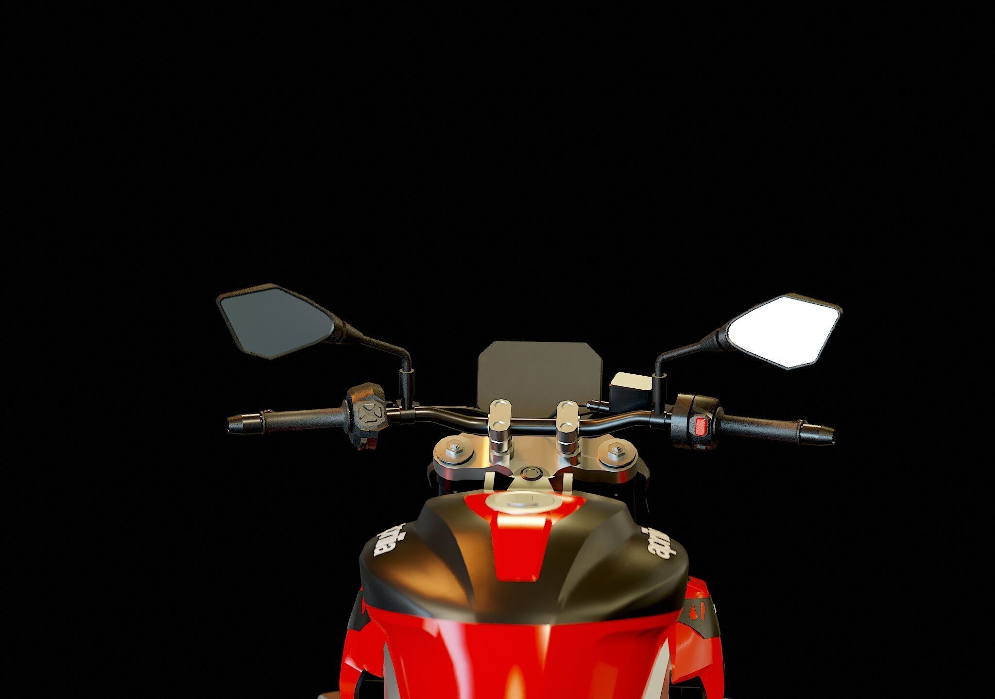 Base model Aprilia Tuono 457 2025 3D model_9