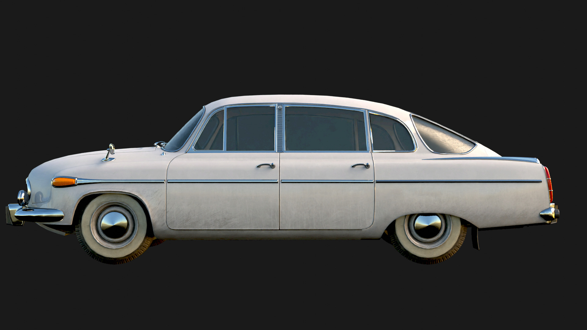 1969 Tatra 3D Model Quality Realistic Rendered With Textured Low-poly 3D model_3