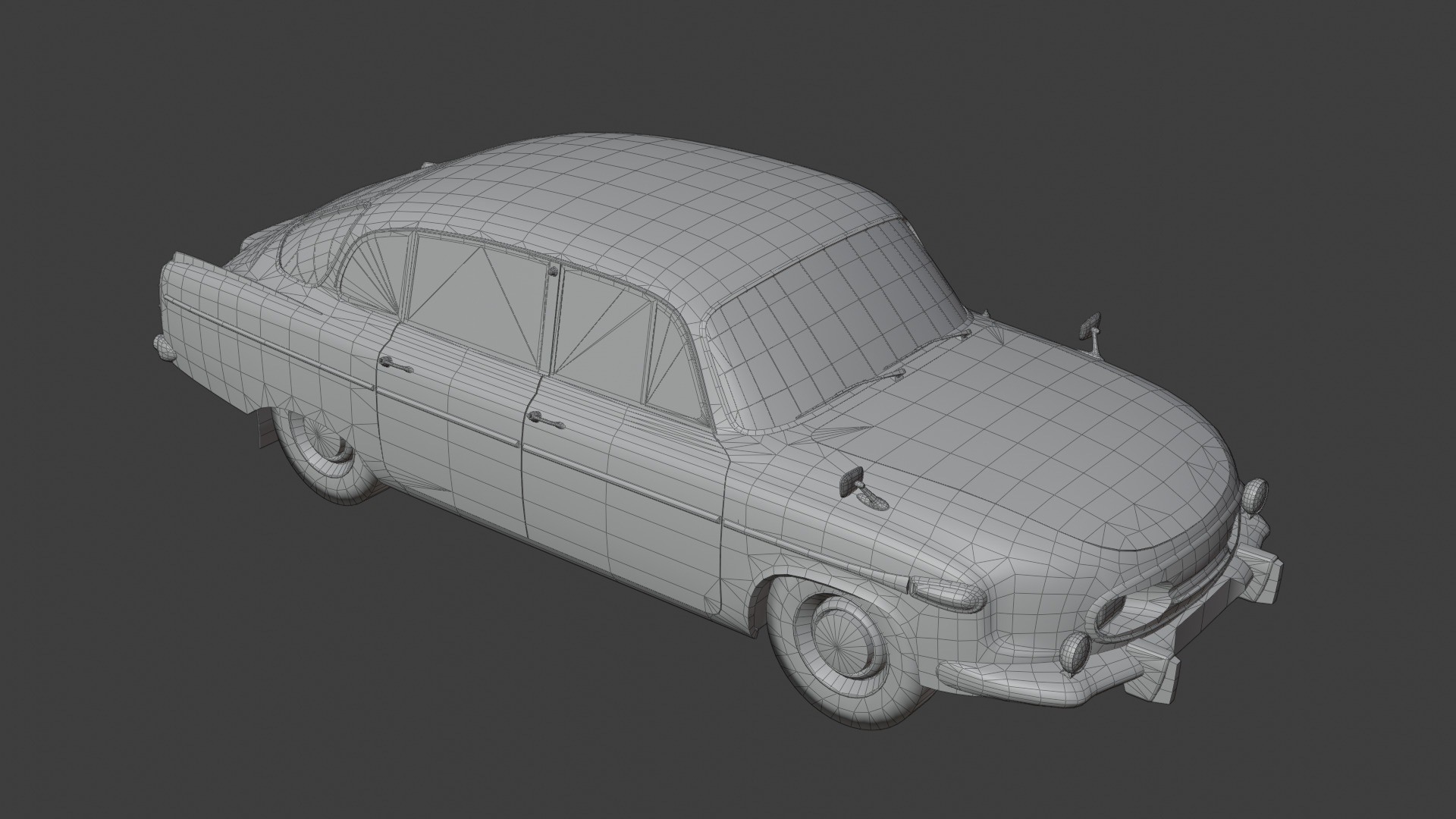1969 Tatra 3D Model Quality Realistic Rendered With Textured Low-poly 3D model_7
